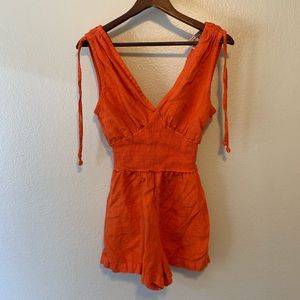 Young fabulous and broke coral sleeveless romper